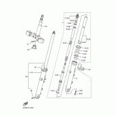 Схема вузла: Вилка передньої осі Yamaha XJR1300