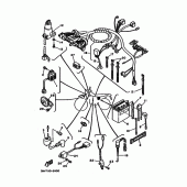 Схема вузла: Электрооборудование 1 Yamaha XT350 XT350