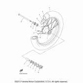 Схема узла: Переднее колесо Yamaha XVS650 V-Star Custom with Flames