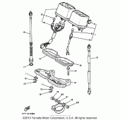 Схема узла: Панель приборов Yamaha XT350 XT350