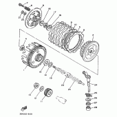 Схема вузла: Зчеплення Yamaha DT125 DT125R