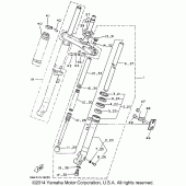 Схема узла: Вилка передней оси Yamaha TW200 TRAILWAY