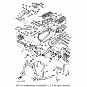 Схема вузла: Підніжки та підставка Yamaha XVZ1300 Venture Royale