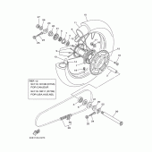 Схема узла: Заднее колесо Yamaha YZ125
