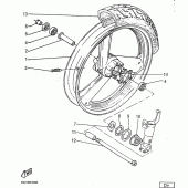 Схема узла: Переднее колесо Yamaha SZR660