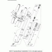 Схема узла: Вилка передней оси Yamaha XV1700 Road Star Silverado