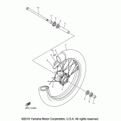Схема вузла: Переднє колесо Yamaha XVS950 Bolt