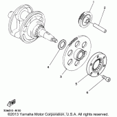 Схема вузла: Привід стартера Yamaha XV250 Virago