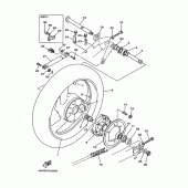 Схема вузла: Заднє колесо Yamaha TRX850