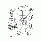 Схема вузла: Електроустаткування 2 Yamaha TT600