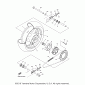 Схема вузла: Заднє колесо Yamaha FZ6 FZ6R