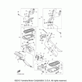 Схема вузла: Підніжки та Підставка Yamaha XVS1300 V-Star Tourer