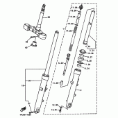Схема узла: Вилка передней оси Yamaha XJR1200