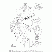 Схема вузла: Паливний бак Yamaha XVS1300 Stryker