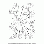 Схема узла: Электрооборудование (1) Yamaha XV1900 Roadliner S