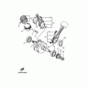 Схема вузла: Колінчастий вал та Поршень Yamaha XV1100 Virago Special