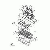 Схема вузла: Головка циліндра Yamaha YZF-R1 R1