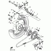 Схема узла: Заднее колесо Yamaha XJ400 Diversion (S-TYPE)