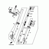 Схема узла: Вилка передней оси Yamaha XV1100 Virago Special
