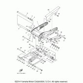 Схема вузла: Задній важіль та підвіска Yamaha XV1900 Raider S