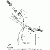 Схема узла: Steering handle - cable Yamaha WR250 WR250Z