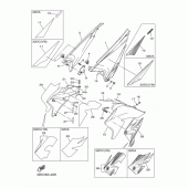 Схема узла: Боковая крышка Yamaha WR250 WR250X