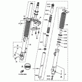 Схема узла: Вилка передней оси Yamaha XT660 XT660Z Tenere