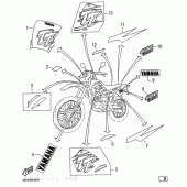 Схема вузла: Емблема Yamaha TT600