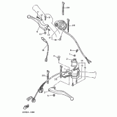 Схема вузла: Пульт керування кермом і важелем Yamaha XT600 XT600
