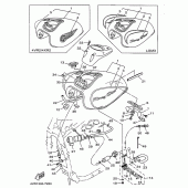 Схема узла: Топливный бак Yamaha XVS650 Drag Star
