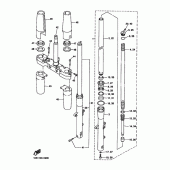 Схема узла: Вилка передней оси Yamaha XVZ1300 Royal Star Tour Deluxe S