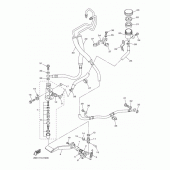 Схема узла: Задний тормозной цилиндр Yamaha VMX17 V-MAX