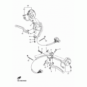 Схема вузла: Пульт управління рульовий та Важель Yamaha XVS950 XV950 R-Spec