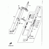 Схема вузла: Вилка передньої осі Yamaha XJ600 Diversion (S-TYPE)