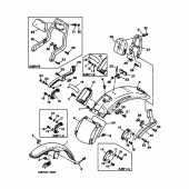 Схема узла: Крыло Yamaha XV400 Virago