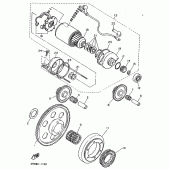 Схема вузла: Привід стартера Yamaha XT500