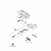 Схема вузла: Задній ліхтар (Стоп сигнал) Yamaha MT01 MT-01