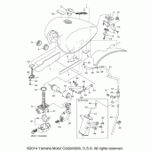 Схема узла: Топливный бак Yamaha XVS950 Bolt R-Spec