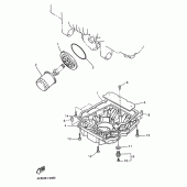 Схема вузла: Олійний фільтр Yamaha XJ900 Diversion