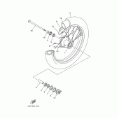 Схема узла: Переднее колесо Yamaha XVS650 Drag Star