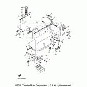 Схема вузла: Задній гальмівний циліндр Yamaha XVS950 V-Star Tourer