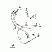 Схема вузла: Кермо та Тросики Yamaha XV1600 Wild Star