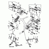Схема вузла: Підніжки та Підставка Yamaha XJ900 Diversion