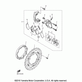 Схема вузла: Переднє гальмо Yamaha XVS950 Bolt