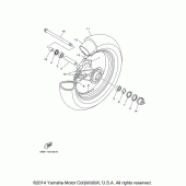 Схема узла: Переднее колесо Yamaha XVS650 V-Star Classic