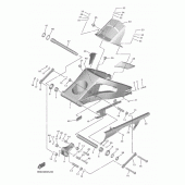 Схема вузла: Задній важіль та підвіска Yamaha YZF-R6/ YZF600 R6