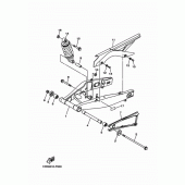 Схема вузла: Задній важіль та підвіска Yamaha YZF-R25