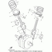 Схема узла: Коленчатый вал и Поршень Yamaha XV1600 Midnight Star