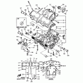 Схема вузла: Картер двигуна Yamaha XJ600 Diversion (S-TYPE)