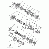 Схема вузла: Трансмісія Yamaha YZ125